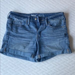 High rise jean shorts